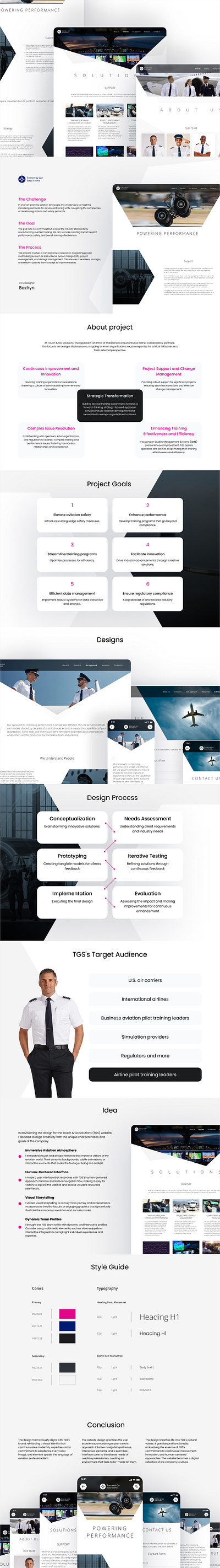 Touch & Go Solutions app aviation branding clean design figma illustration landing training ui uiux uiuxdesign ux uxui