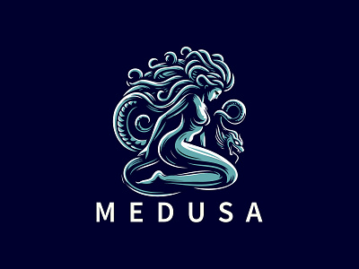 Medusa Logo advertising art brand beauty branding clothe cosmetics design economy entertainment face vector girl hair salon logo marketing skincare snake ui ux vector woman
