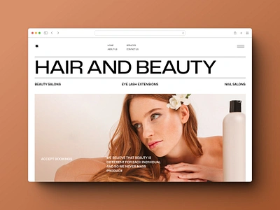 Hair care Salon Landing page beauty branding cosmetic ecommerce face care figma graphic design haircare health logo salon ui ui ux uiux ux webdesign website