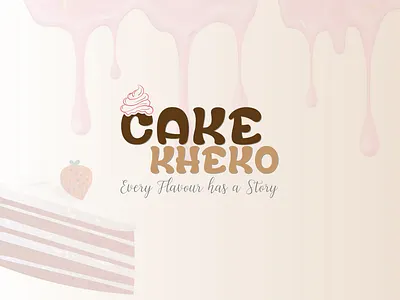 Cake Kheko Logo bakery logo cake logo logo design minimal logo modern logo typography vintage logo
