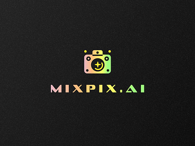 MIXPIX.AI app brand logo ai app branding illustration logo typography ui