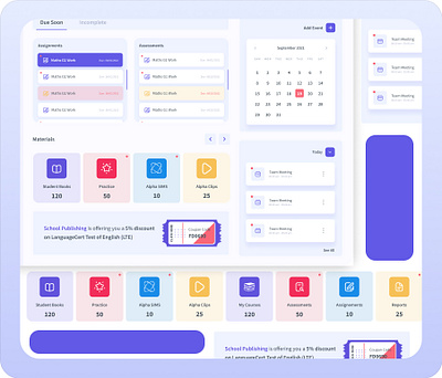 School_Dashboard ui ux design