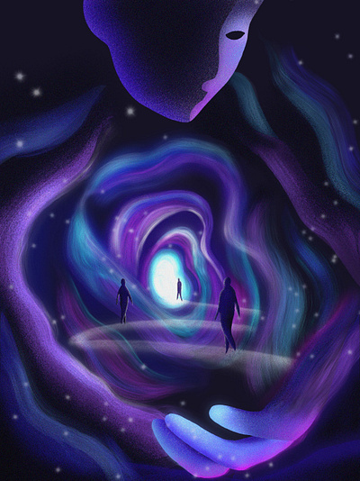 Start the journey abstract illustration cosmos illustration