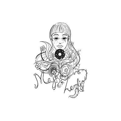 WIP Majko Zemljo (Mother Earth) apparel design character coffee mug design digital drawing earth feminine feminism floral illustration inking mother nature portrait sketch spring sticker stylish woman