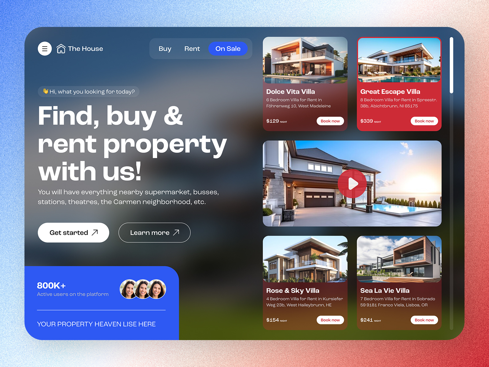 Real Estate Website Design graphic design property website real estate real estate website ui design uiux ux design visual design web design website website design