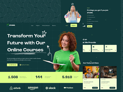 STUDIE | UI Design - Landing Page animation branding graphic design landing motion graphics site ui