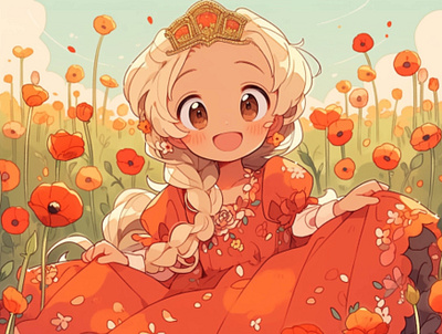 Poppy Princess: Anime Meets Nature designinspiration