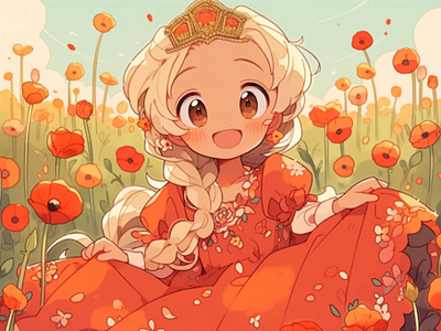 Poppy Princess: Anime Meets Nature designinspiration