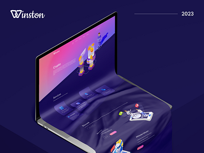 Winston - Crypto & NFT UI Design blockchain crypto crypto nft crypto currencies crypto nft ui design crypto ui design landing page ui design nft art nft landing page ui design nft ui nft ui design ui designing