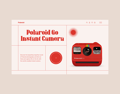 Polaroid Go Instant Camera — website concept design film polaroid red ui ux web design