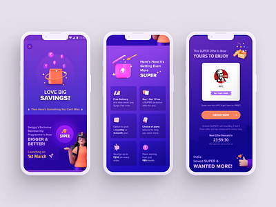 Swiggy Super v2 behance branding design designsolution deso dribbble swiggy swiggysuper ui uidesign userinterface ux webdesign