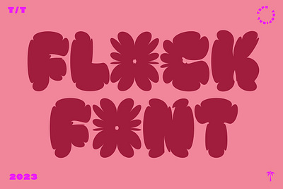 Flock - Bubble Floral Font black font bold font bubble bubble font cool font display font experimental font floral floral font flower flower font groovy font trippy font