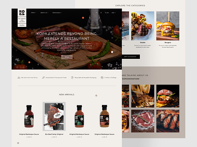 E-commerce Website for KOPA Restaurant e commerce ecommerce latvia meal meat restaurant sauces shopify steak steakhouse street food ui web web design
