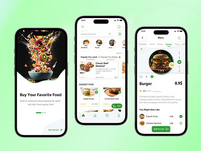 Food App Design 3d agency app design figma food food app foodapp topappdesign ui