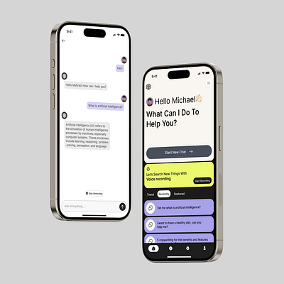"Mindmate" AI Chatbot App branding design figma graphic design motion graphics ui uiux webdesign