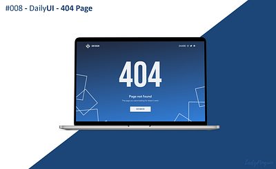 #008 - DailyUI - 404 Page 404 dailyui design figma graphic design ui web