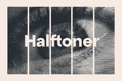 Halftoner - 5 Retro Halftone Effects dirty distressed grain half tone halftone magazine noise old school paper texture printing retro risograph risoprint stipple texture vintage