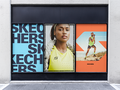 Skechers Rebrand branding letter s logo poster shoe