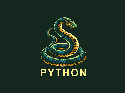 Python Logo For Sale app branding cobra design graphic design illustration logo media paramedic python snake logo snakes typography ui ux vector