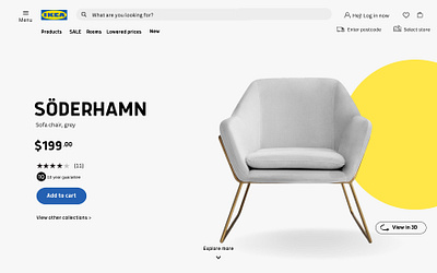 Ikea website furniture prototype 3ddesign branding conceptualdesign design graphic design