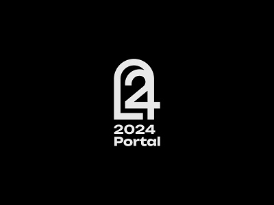 2024 Logo 2024 24 brand branding gate geometric logo identity letter logo logo logo design logofolio logotype minimalist modern monogram logo number logo portal simple strong logo visual identity