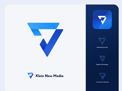 Klein New Media agency blue brand brand identity branding clean design digital marketing graphic interface logo logotype marketing medical minimal modern ui visual design visual identity website