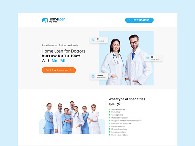 Doctors Landing Page for a Mortgage Broking Company branding cro design landing page logo ui ui ux ui design uiux website design