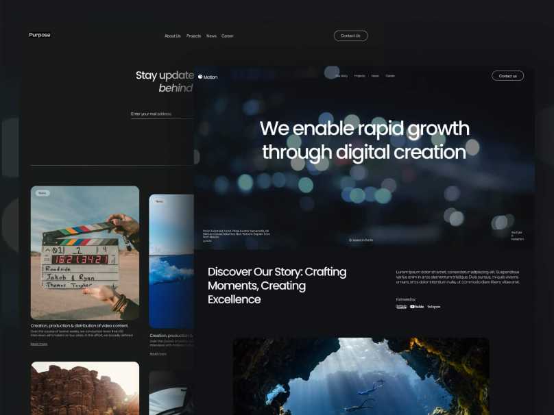 Filmmaking Website Design by UX beast on Dribbble