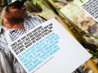 Fairtrade annual report charity corporate reporting csr report non profit print design