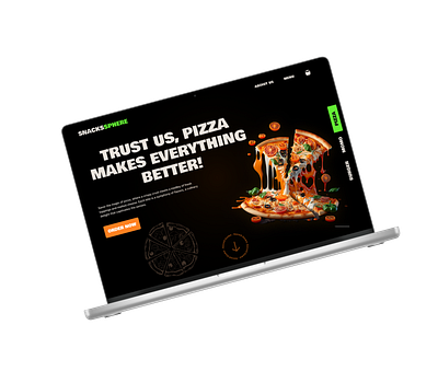 SNACKSSPHERE / PIZZA branding das design graphic design landing page minimal typography ui ux web website