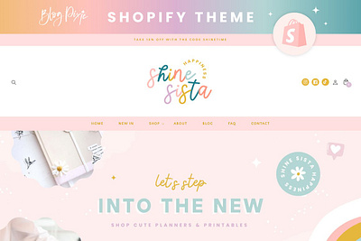 Shopify Theme Pastel Rainbow blog pixie ecommerce templates ecommerce website happiness pastel website positivity rainbow branding rainbow website self care shopify shopify store shopify template shopify theme shopify website