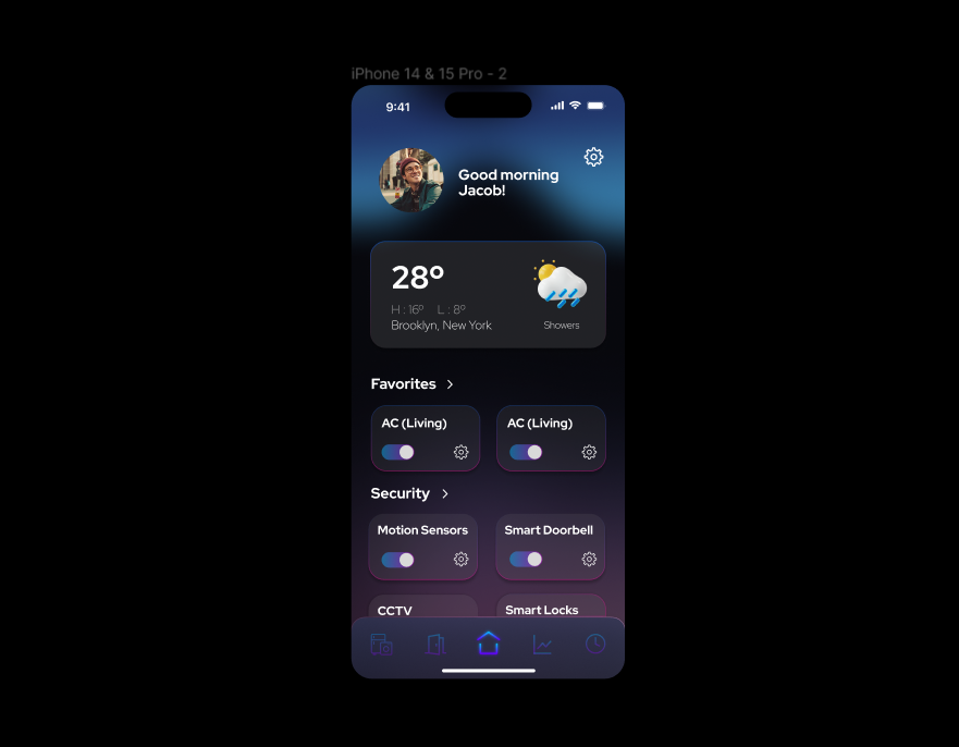 Smart Home UI concept. graphic design illustration interface interface design neon ui uiux ux