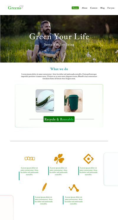 SUSTAINABLE LIVING ui uichallenge uiux