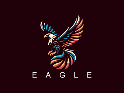 Eagle Logo For Sale bird logo black eagle logo branding company eagle falcon freedom graphic design hawk hawk logo logo logo for sale outdoor ui ux vector