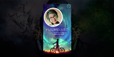 Mobile portfolio for Yuumeiart art design mobile website