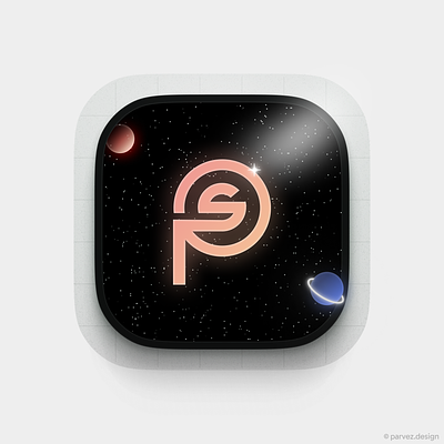 App icon deign for parvez.design app icon branding concept design figma figma design icon design logo product design ui ui design