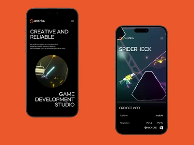 Game Studio Mobile Website branding business company website design game development game production game studio graphic design interface mobile mobile website responsive design ui user experience ux web web design web marketing website