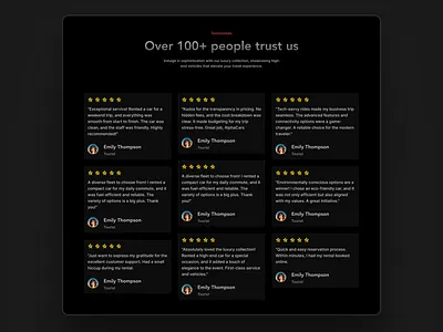 Testimonials Section Design - Web Design clean design feedback section design minimal modern review section section design testimonials testimonials section ui web design website design