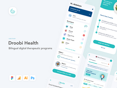 Droobi Health - A Diabetes monitoring app appdesign diabetes droobi droobi health health care ui userexperince userinterface ux