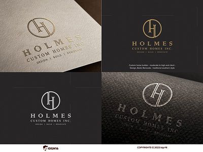 Holmes Custom Homes, Inc. adobe illustrator construction logo design designs graphic design graphics h logo home logo illustrator logo logo designs logo idea logo inspiration vector