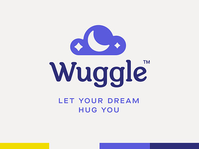 Wug Logo blue brand branding calm cap cloud dream fashion head logo moon nature relax sky sleep soft star