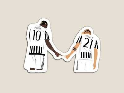 Pogba x Dybala | Juve | Illustration art football illustration juventus magnet print soccer sticker vector