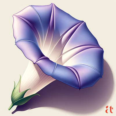 Glory Bloom by Aravind Reddy Tarugu aravind art botanical design detailed digital elegant flora floral gradient illustration lavender tones macro morning glory nature petals purple reddy tarugu vector