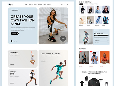 Landing Page Design for fashion ecommerce brand branding design freelancer illustration ui ui design ui designer ui ux ux ux design