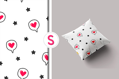 Valentine Heart and Star Pattern valentines day pattern