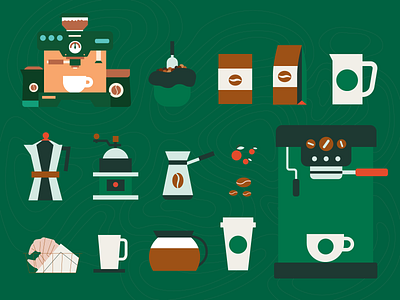 Starbucks - Product Illustration Set adobe aftereffects animation branding coffee design flat graphic design icon illustration india logo minimal motion graphics starbucks ui