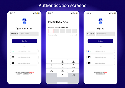 Simple Authentication page app branding design figma ui uiux ux