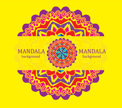 Mandala creative design. colourful creative design illustrator mandala
