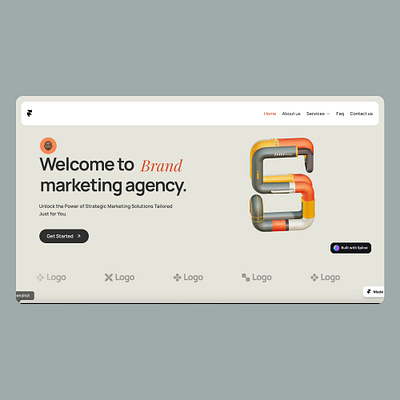Marketing Agency Website Design 3d animation graphic design ui vector web