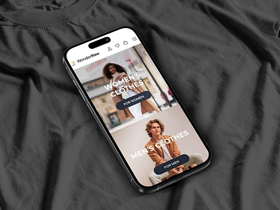 Online Shop - an online clothing shop animation branding clothing design digital e commerce graphic design hoodie mobile motion graphics online shop t shirt trousers ui uiux ux ux design visualizer web design